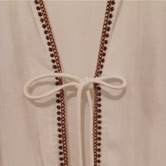 Zara Trafaluc Embroidered Boho Long Jacket - Picture 8 of 11